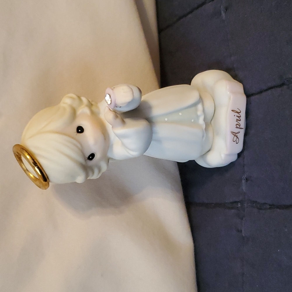 April Precious Moments Angel Figurine